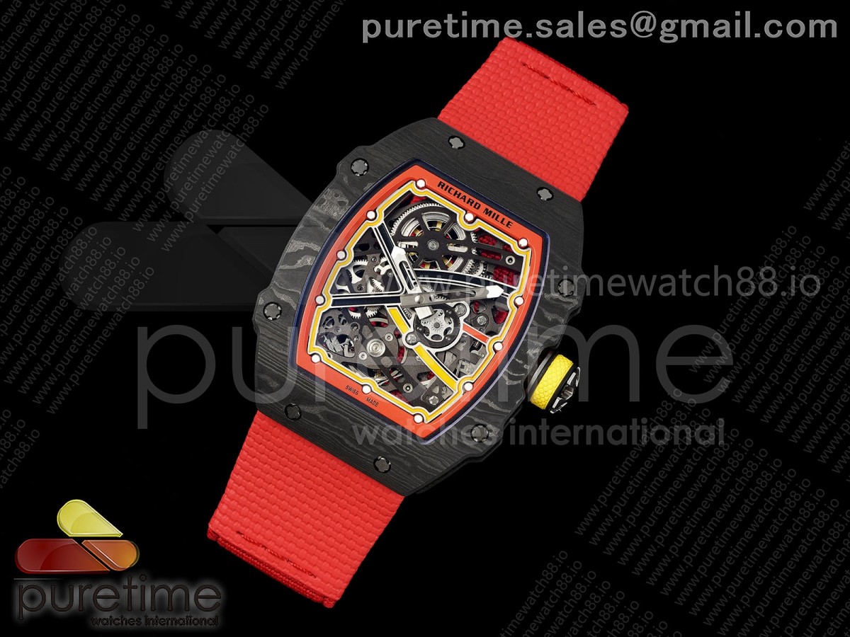 UMI RM67-02 Black NTPT Germany Skeleton Dial on Elastic Strap CRMA7 Clone V3