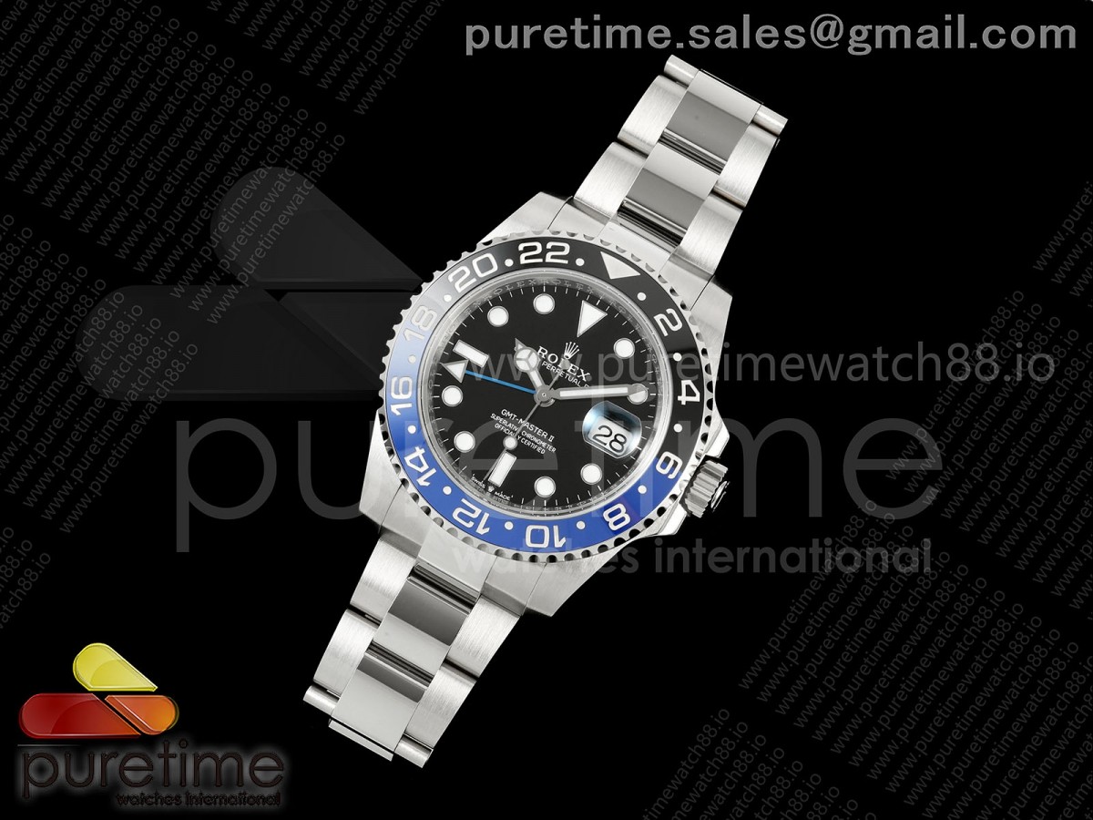 GMT-Master II 126710 BLNR Black/Blue Ceramic RCF 1:1 Best Edition on Oyster Bracelet JH3285