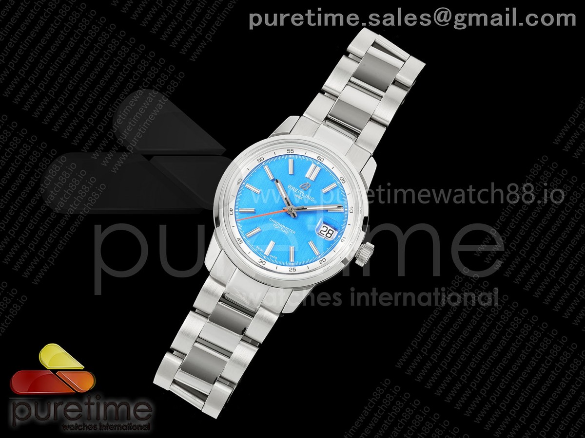 Top Time B31 BLF 1:1 Best Edition Blue Dial Orange Hand on SS Bracelet AB31