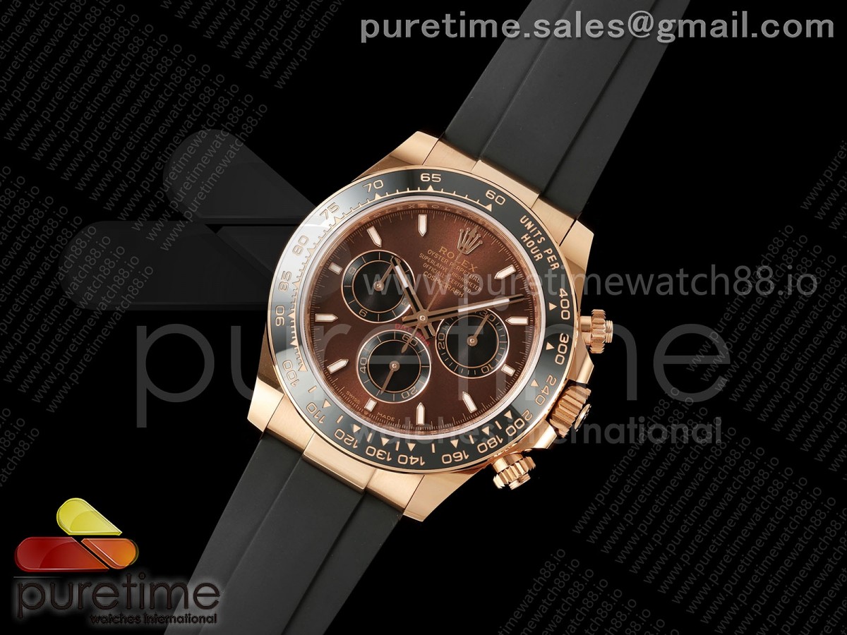 Daytona 126515 WF 1:1 Best Edition Brown Dial on Oysterflex Strap JH4131 (Free Sprung)
