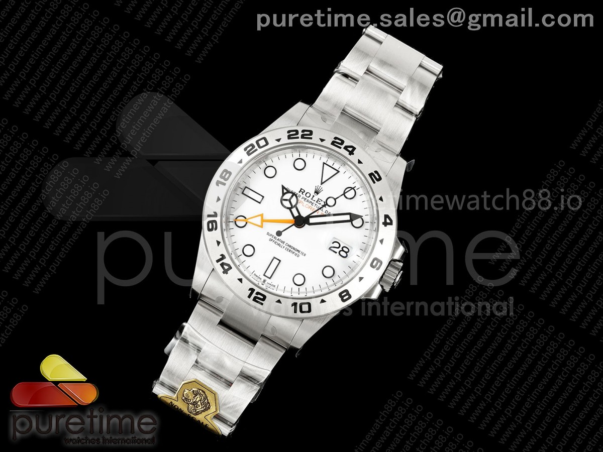 Explorer II 42mm 226570 904L SS Gold Maker 1:1 Best Edition White Dial on Bracelet JH3285-2 (Free Sprung)