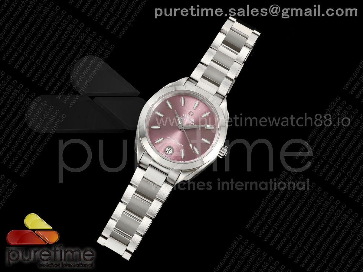 Aqua Terra Shades 34mm SS VRSF Best Edition Purple Dial on SS Bracelet A8800