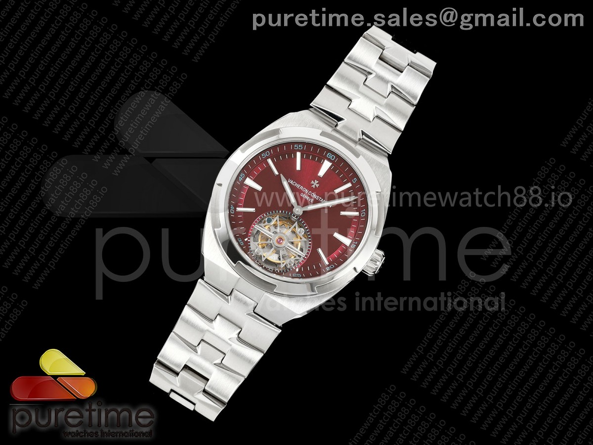 Overseas Tourbillon SS ANTF Best Edition Red Dial on SS Bracelet