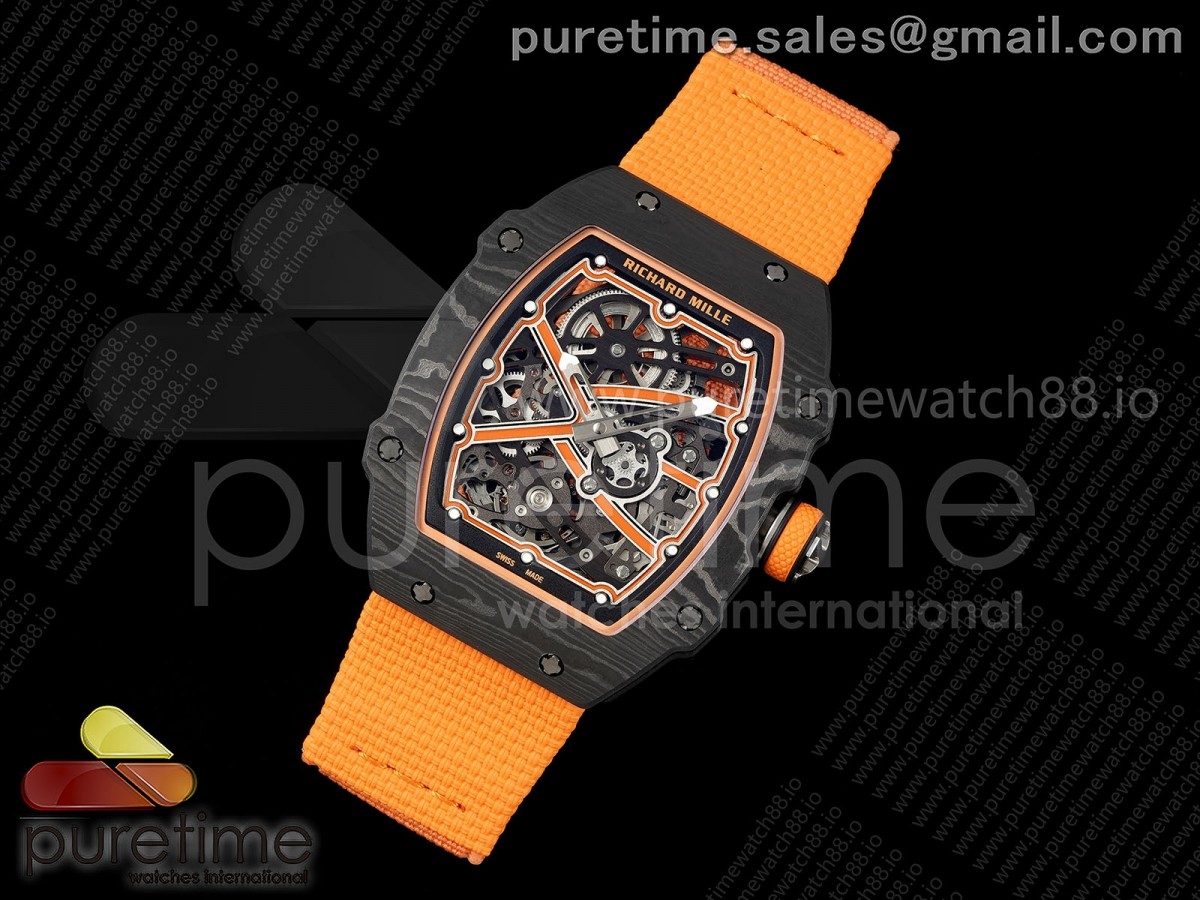 UMI RM67-02 Black NTPT McLaren Skeleton Dial on Elastic Strap CRMA7 Clone V3