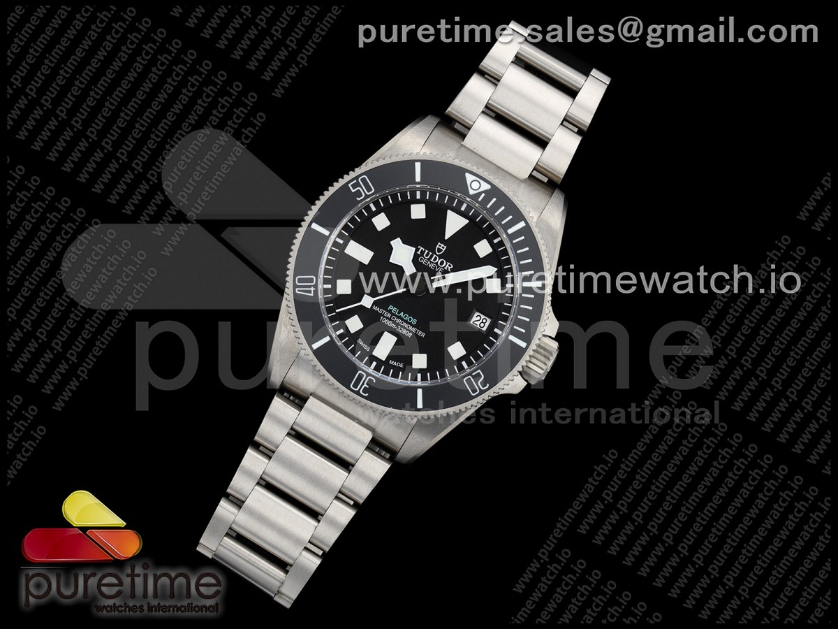 Pelagos Ultra 43mm Titanium ZF 1:1 Best Edition Black Dial on Titanium Bracelet A2824