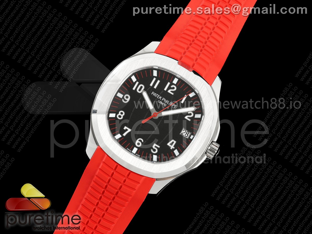 Aquanaut 5167 SS Singapore BBF 1:1 Best Edition Gray Dial on Red Rubber Strap DD324 Super Clone