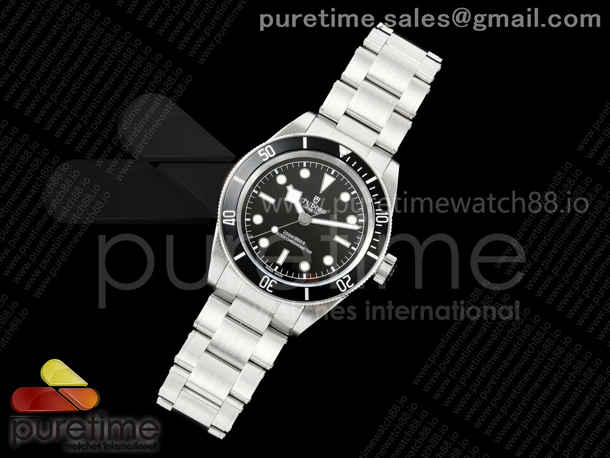 Black bay 41 BLF 1:1 Best Edition Black Bezel Black SS Dial on Rivet Strap A2824