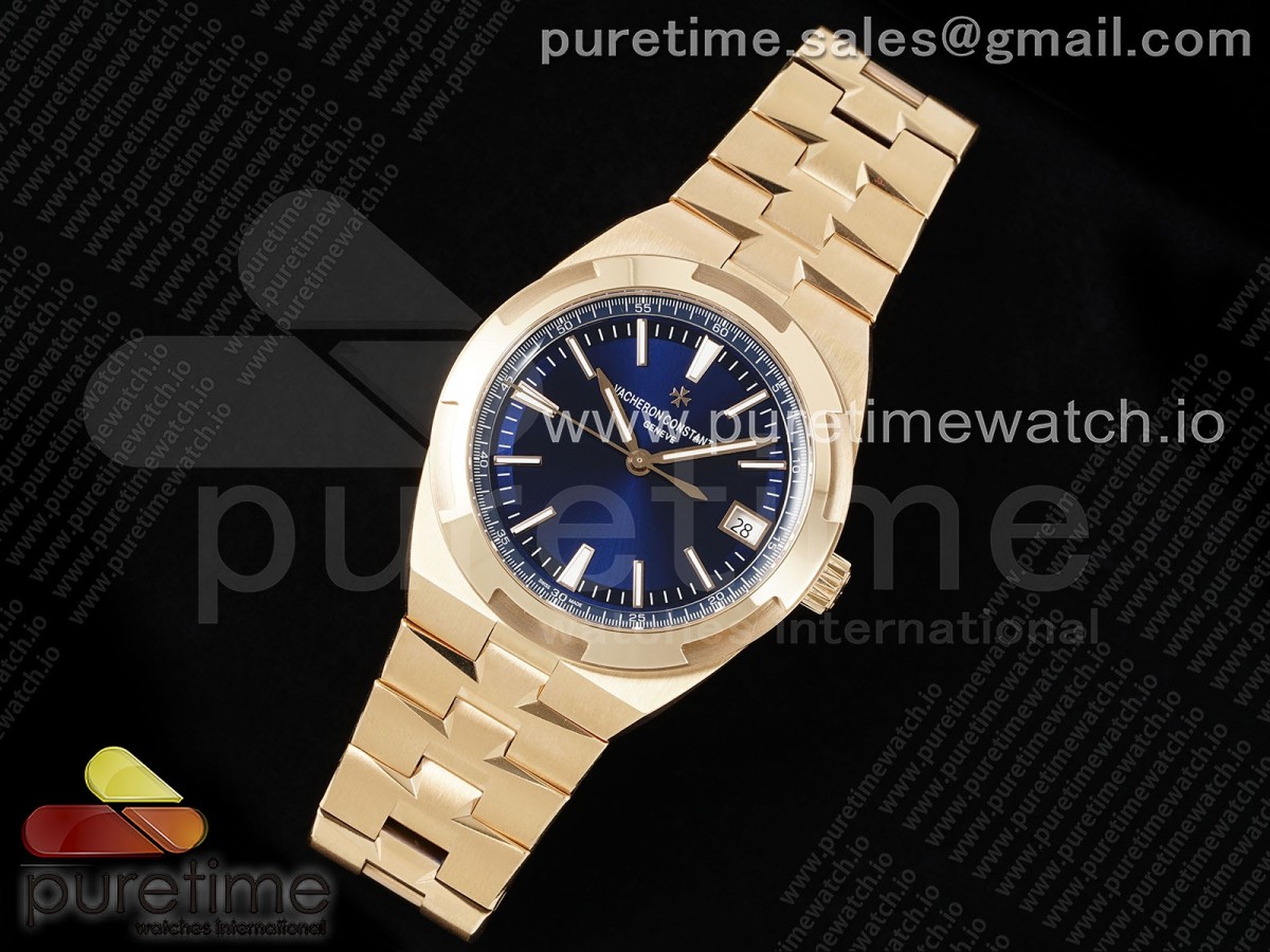 Overseas 4500V RG ZF 1:1 Best Edition Blue Dial on RG Bracelet A5100