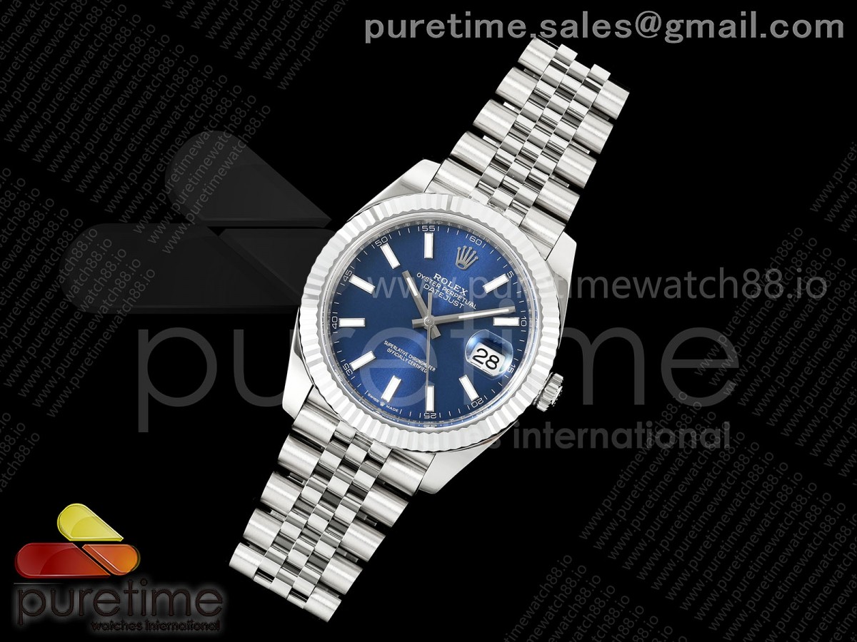 DateJust 41 126334 904L SS RGF 1:1 Best Edition Blue Dial on Jubilee Bracelet JH3235 (Free Sprung)