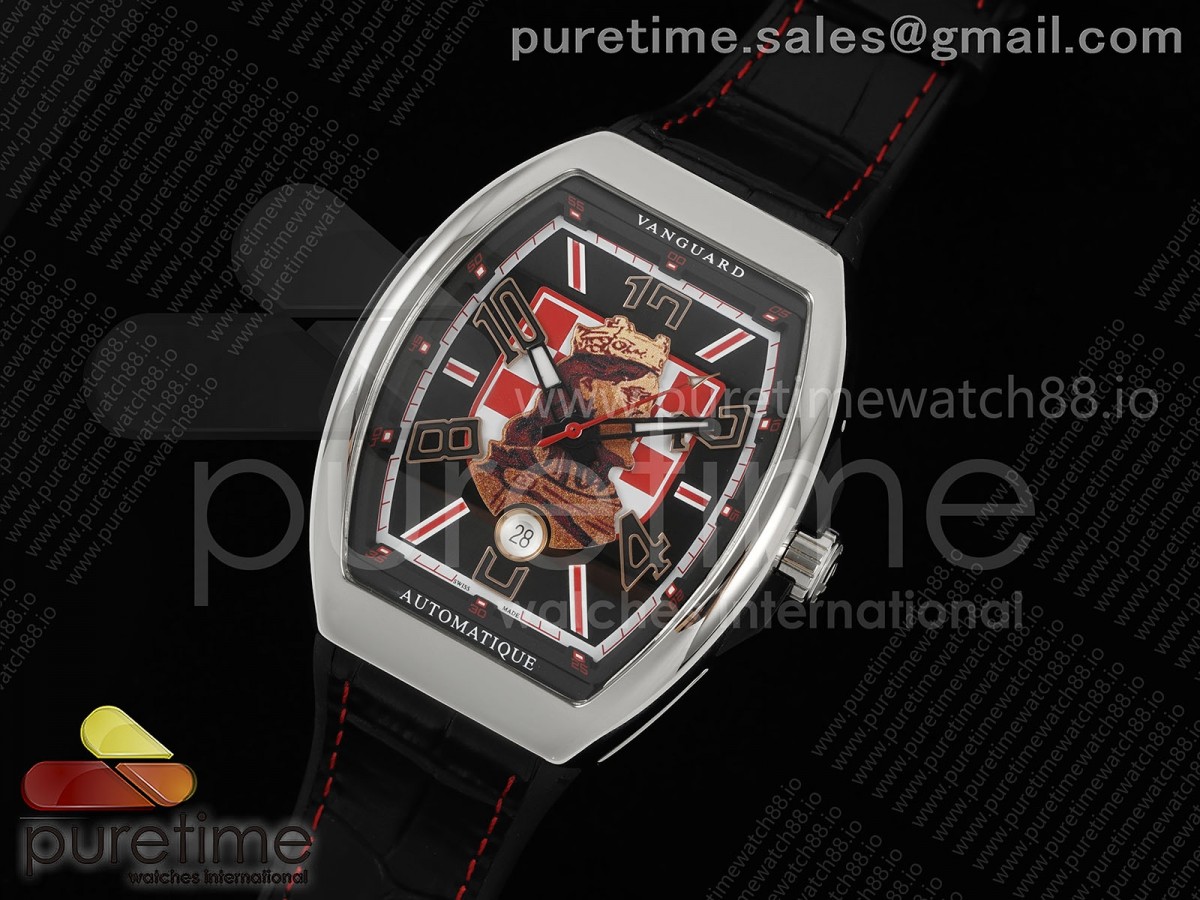 Vanguard V45 SS ABF Best Edition Black Zvonimir Dial on Black Gummy Strap A2824