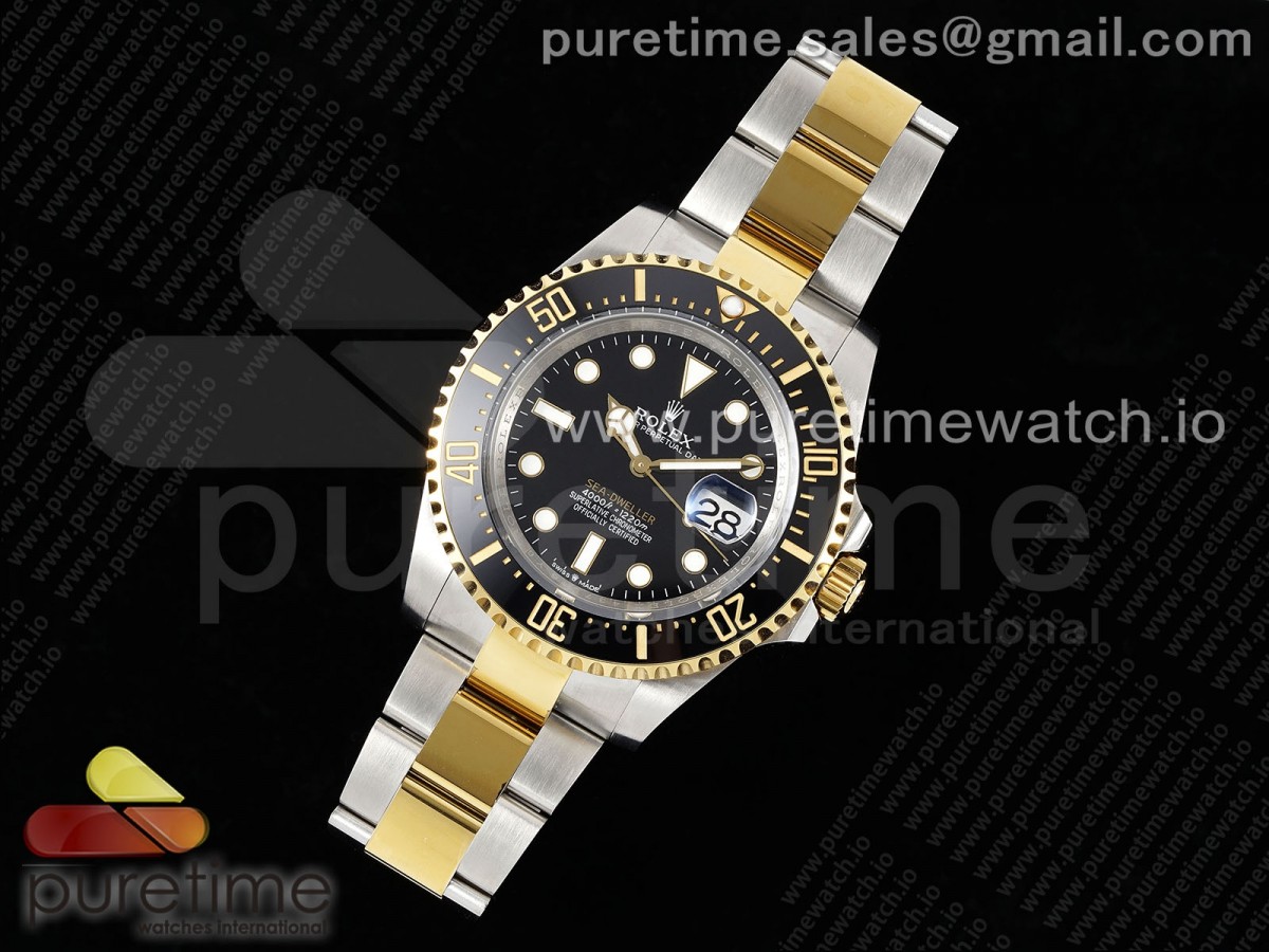 Sea-Dweller Two Tone SS/YG 126603 AR+F Best Edition Black Dial on SS/YG Bracelet VR3235