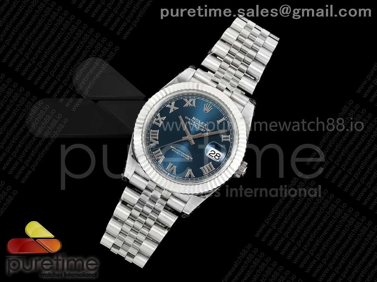 DateJust 41 126334 904L SS VSF 1:1 Best Edition Blue Roman Dial on Jubilee Bracelet VS3235v2 V2s (133g)