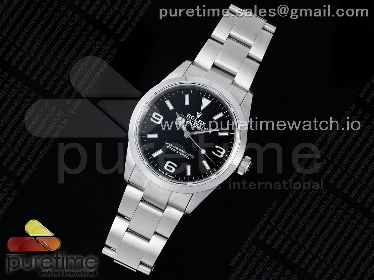 Explorer 36 904L Steel KRF 1:1 Best Edition Black Dial on SS Bracelet PT5000 V2