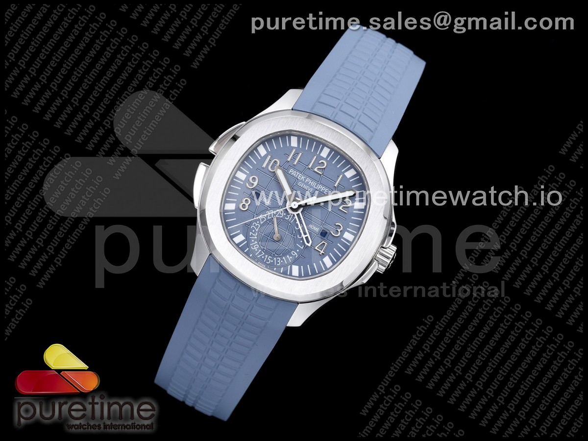 Aquanaut 5164G SS ZF 1:1 Best Edition Blue Dial on Blue Rubber Strap A324