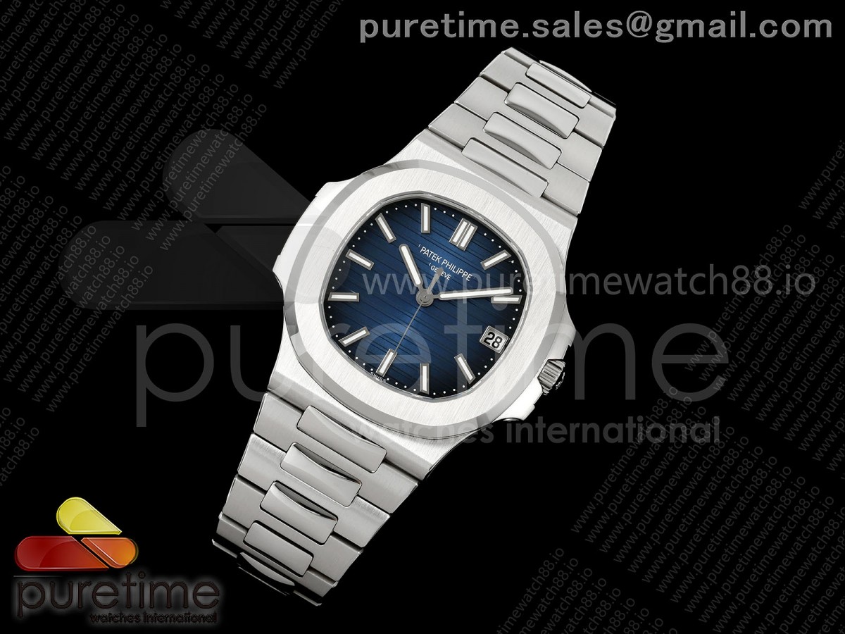 Nautilus 5811 DDF 1:1 Best Edition Blue Textured Dial on SS Bracelet DD330 Super Clone (Weighted)