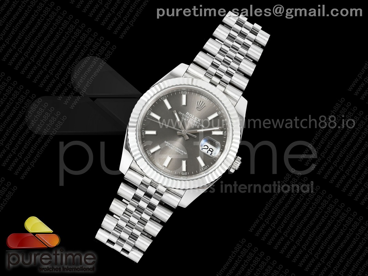 DateJust 41 126334 904L SS RGF 1:1 Best Edition Gray Dial on Jubilee Bracelet JH3235 (Free Sprung)