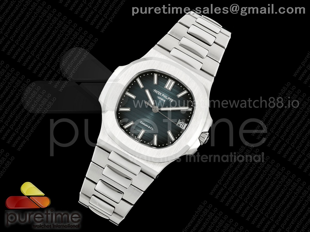 Nautilus 5711 VAF 1:1 Best Edition SWF Blue Dial Tiffany Stamp on SS Bracelet DD324 Super Clone (Mod)