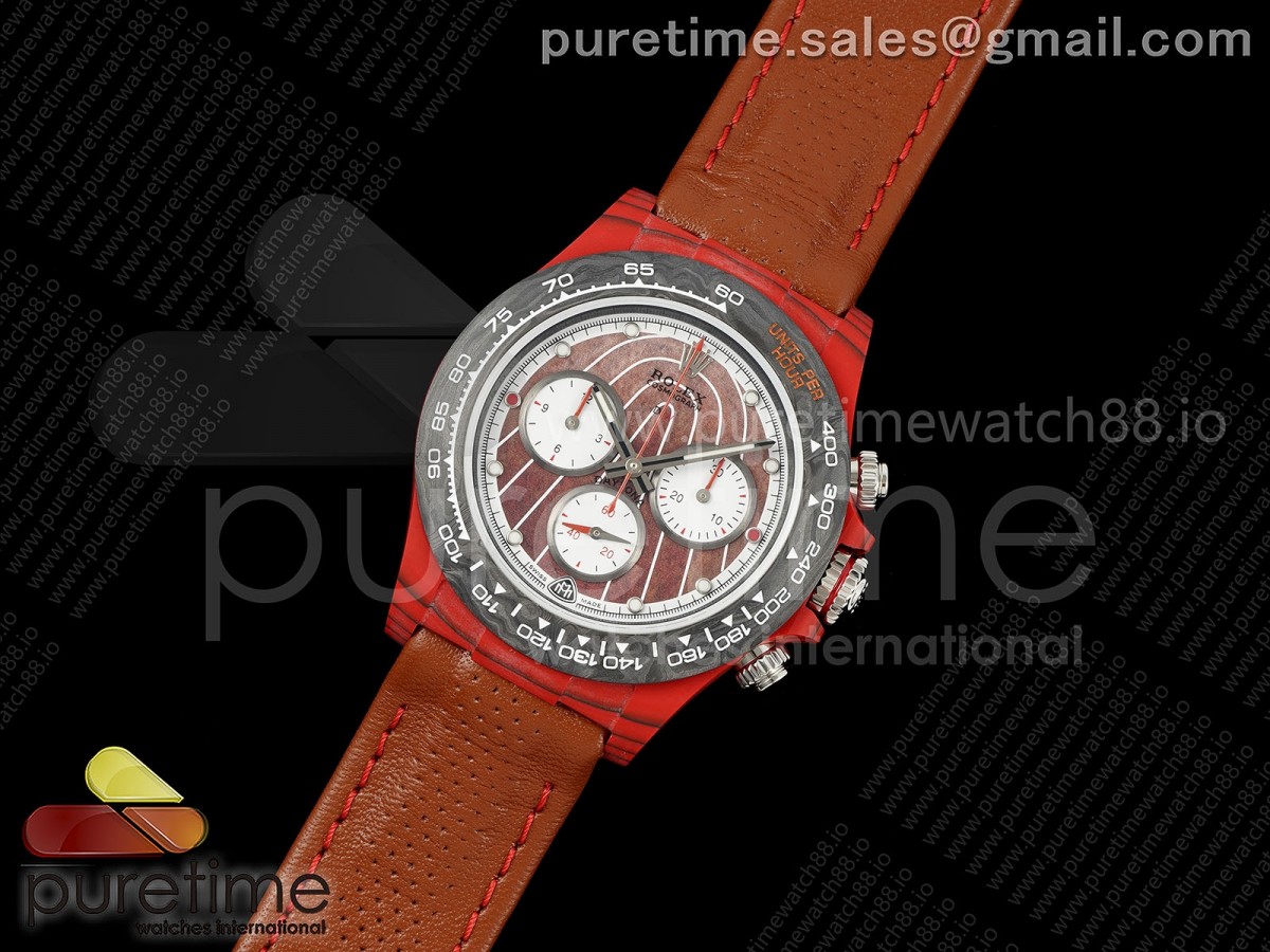 Daytona DIW Red Carbon N6F 1:1 Best Edition Red Maybach Dial on Orange Nylon Strap SA4130