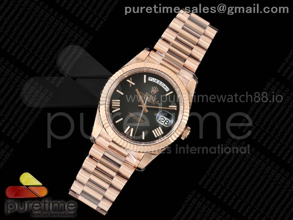 DayDate 40 228235 VSF 1:1 Best Edition Gray Ombre Roman Dial on President Bracelet VS3255 V2