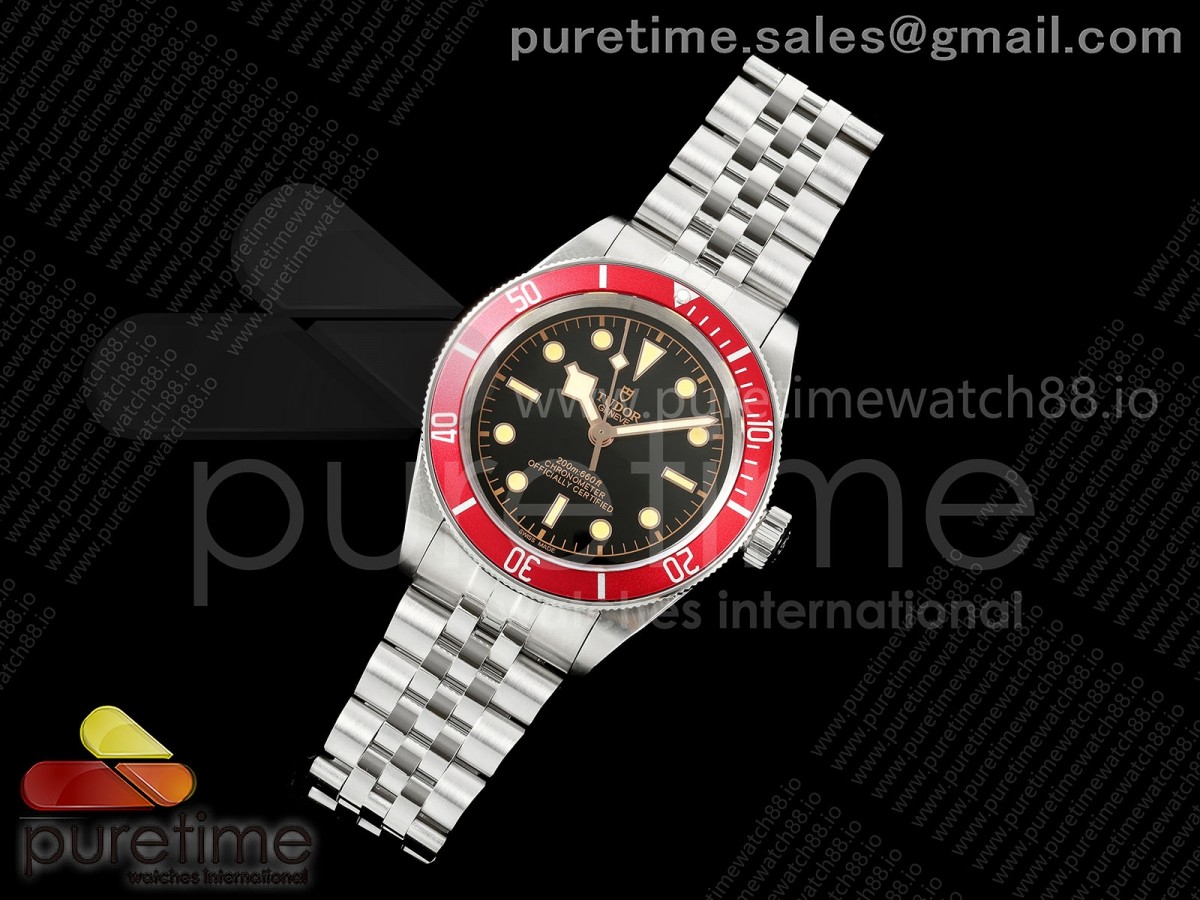 Black bay 41 BLF 1:1 Best Edition Red Bezel Black Dial on Jubilee Strap A2824