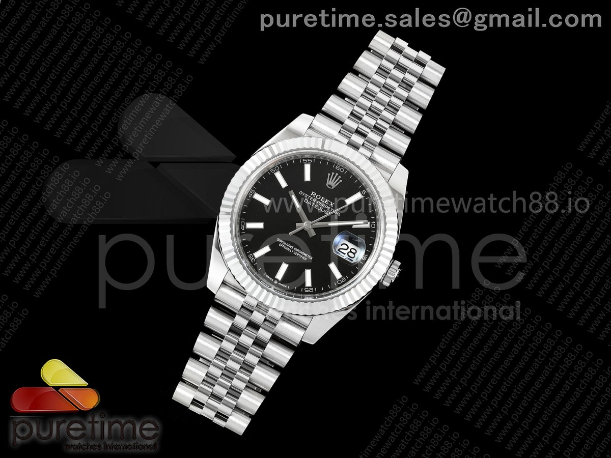 DateJust 41 126334 904L SS RGF 1:1 Best Edition Black Dial on Jubilee Bracelet JH3235 (Free Sprung)