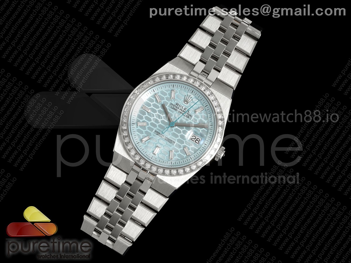 Land Dweller SS 2F Best Edition Ice Blue Dial Diamonds Bezel on SS Bracelet A7135