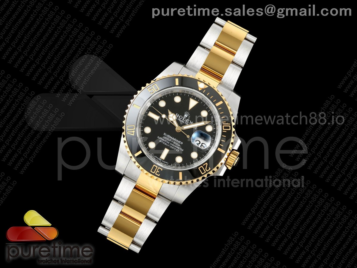 Submariner 116613 LN Black Ceramic EWEF 1:1 Best Edition on SS/YG Bracelet SH3135