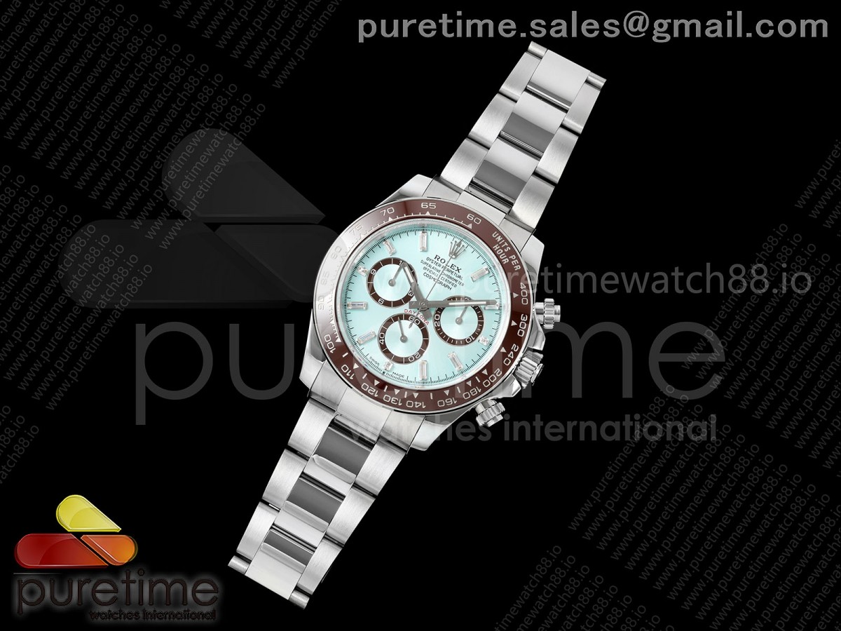 Daytona 126506 QF 1:1 Best Edition Ice Blue Crystal Dial on SS Bracelet JH4131 Free Sprung V18 (Weighted)