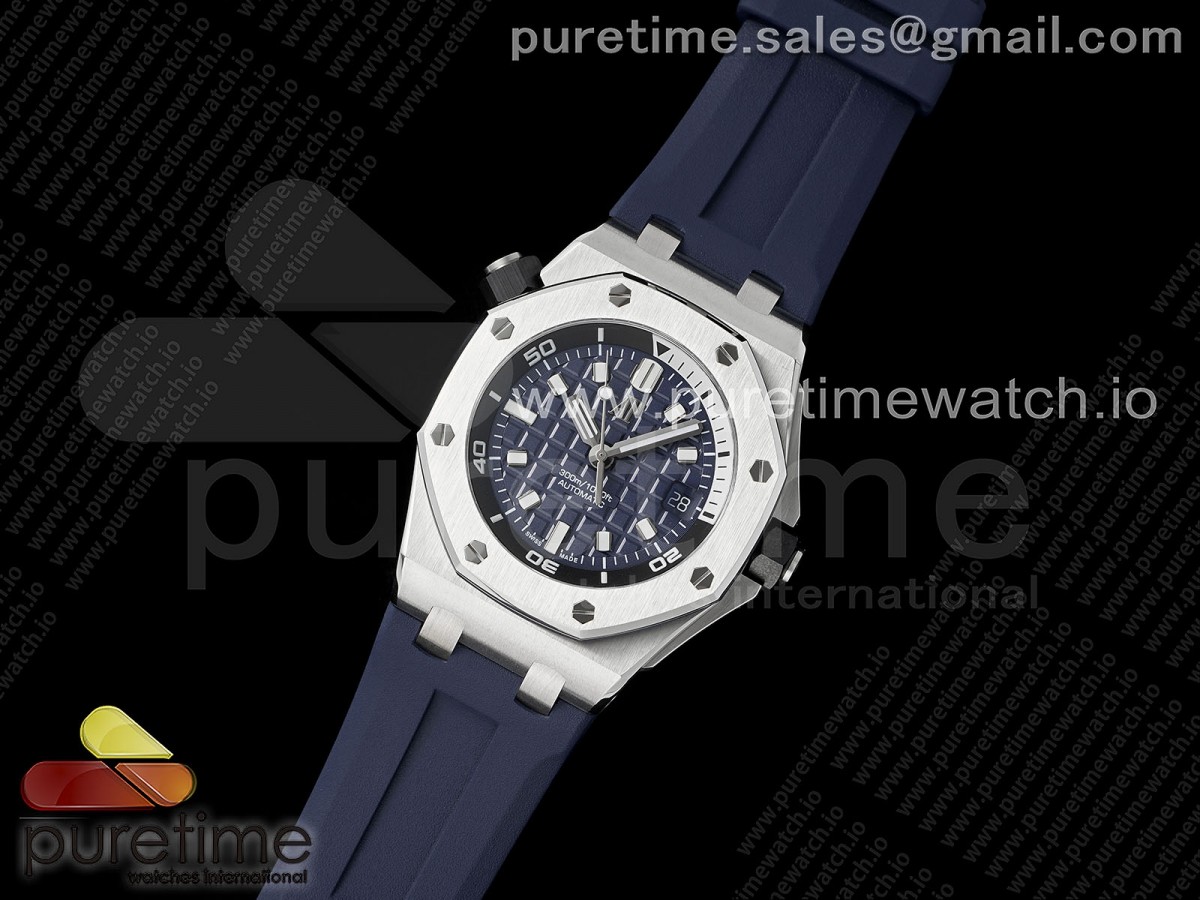 Royal Oak Offshore Diver 15720 IPF Best Edition Blue Dial on Blue Rubber Strap A4308 V2