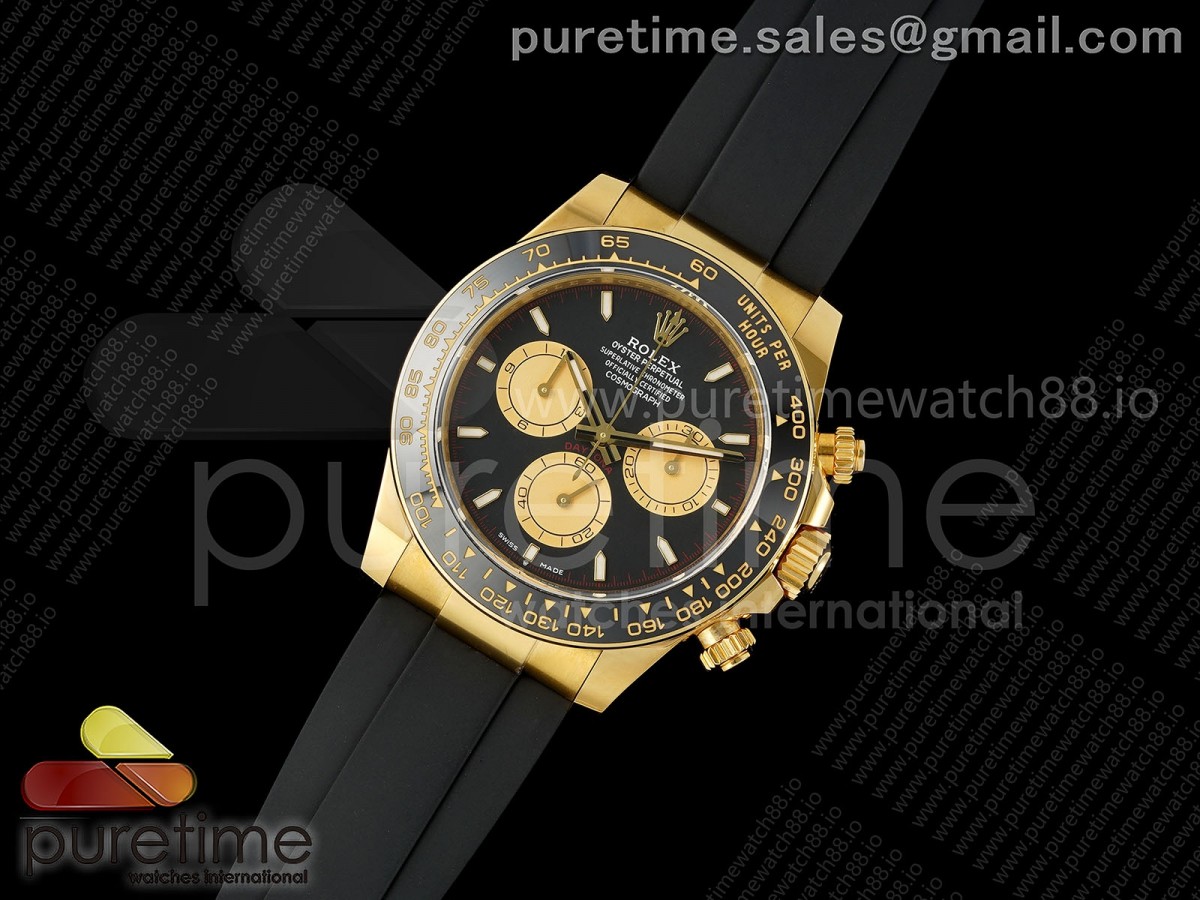 Daytona 126518 ERF Best Edition Black/YG Dial on Oysterflex Strap JH4131 (Free Sprung)