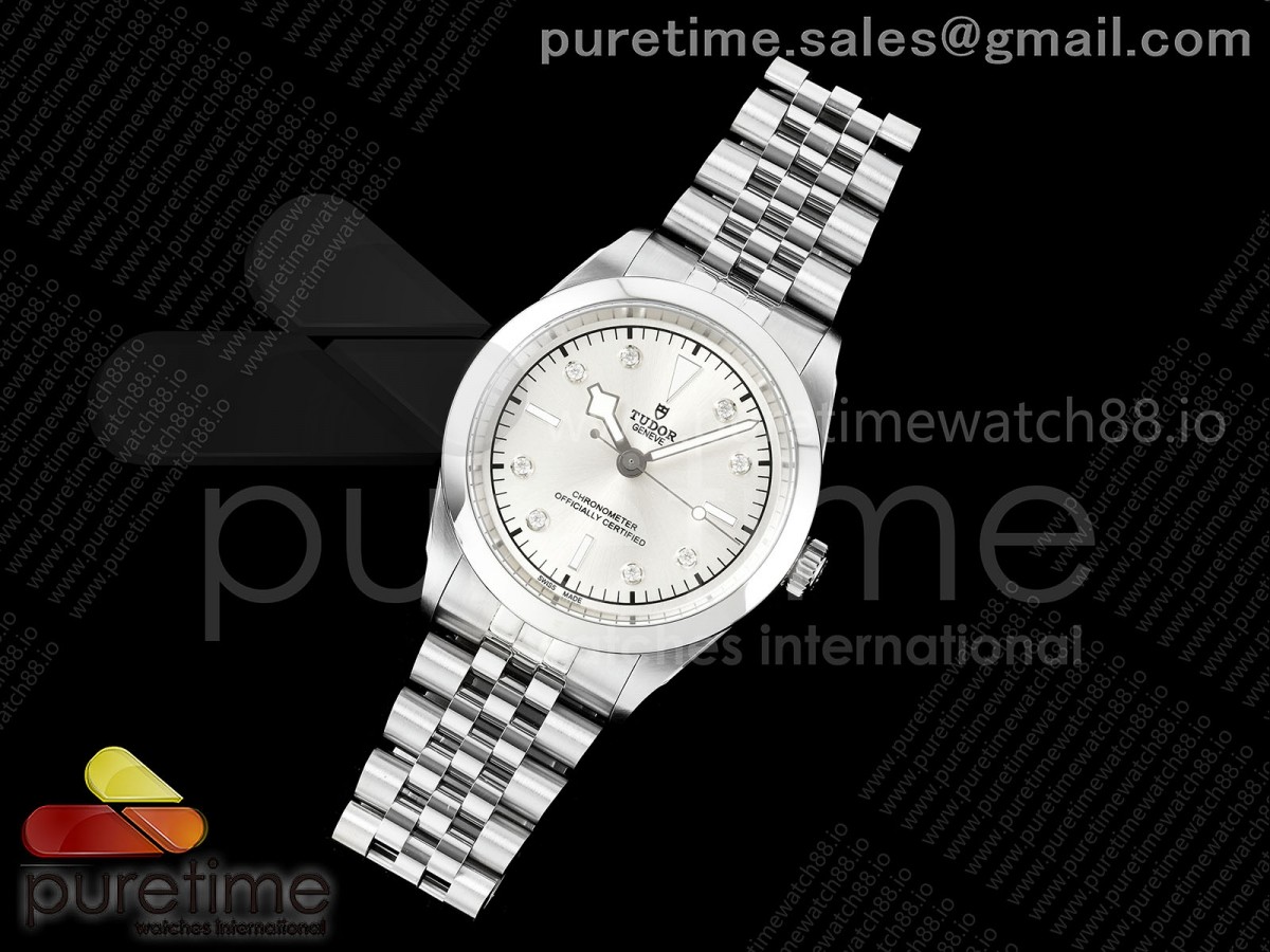 Black Bay One 41 SS HTF 1:1 Best Edition Silver Diamonds Dial on SS Bracelet A26J