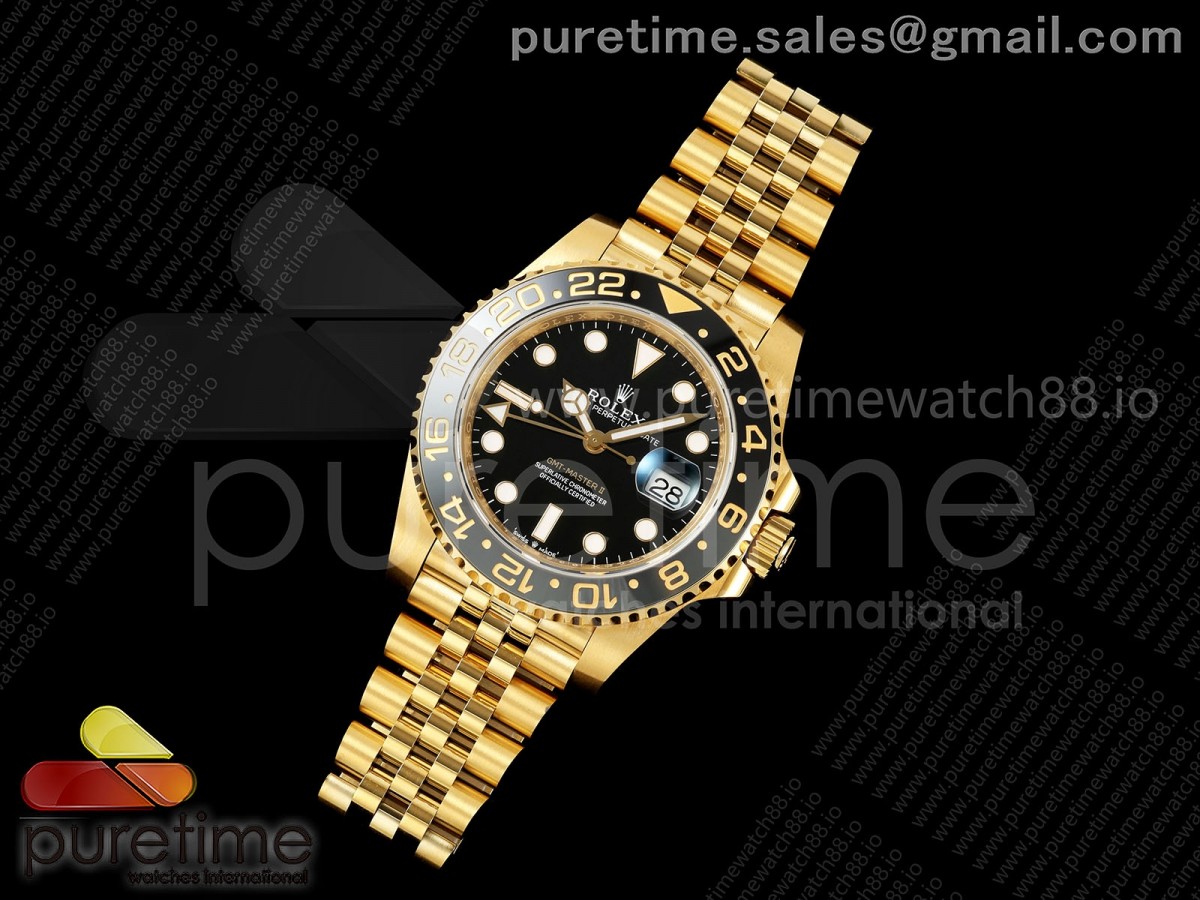 GMT-Master II 126718 GRNR Black/Gray Ceramic WF Best Edition Black Dial on Bracelet JH3285 CHS (184g)