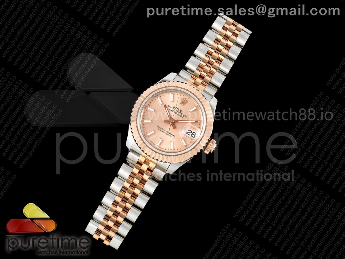 DateJust 28 SS/RG JDF 1:1 Best Edition RG Dial on SS/RG President Bracelet A2671