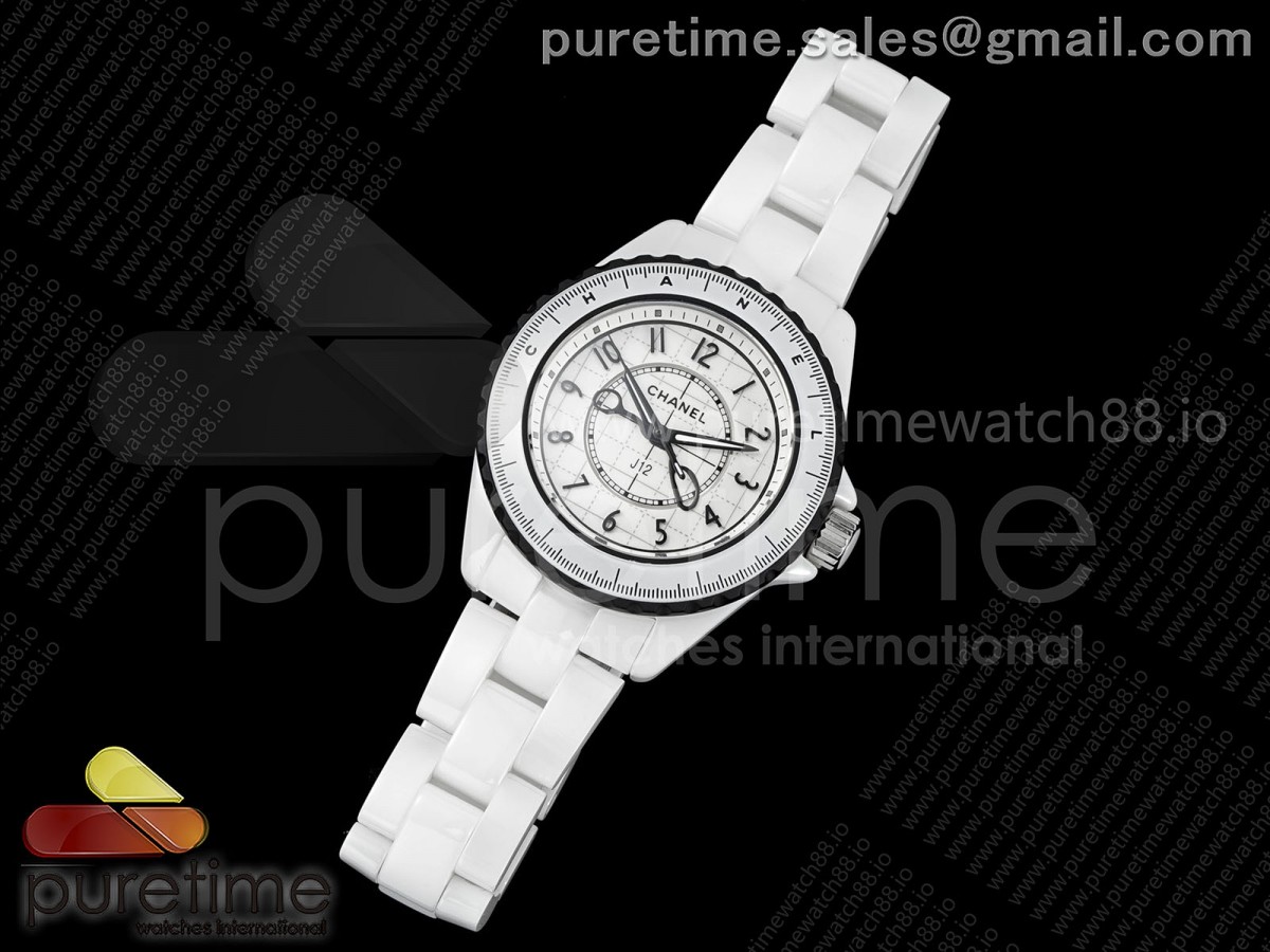 J13 33mm HTF 1:1 Best Edition White Korea Ceramic White Scissors Dial on Bracelet ETA Quartz