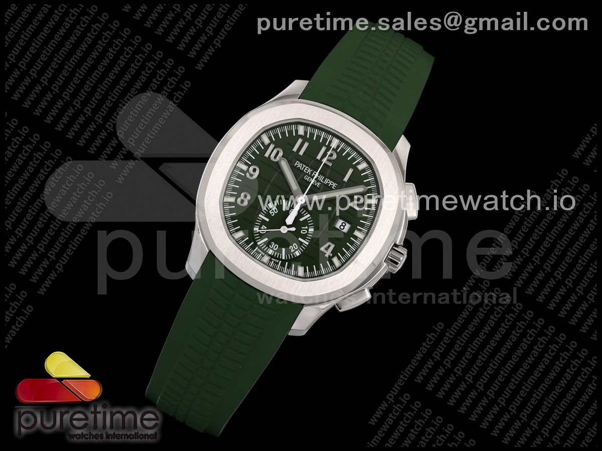 Aquanaut 5968 SS 2F Best Edition Green Dial on Green Rubber Strap A520