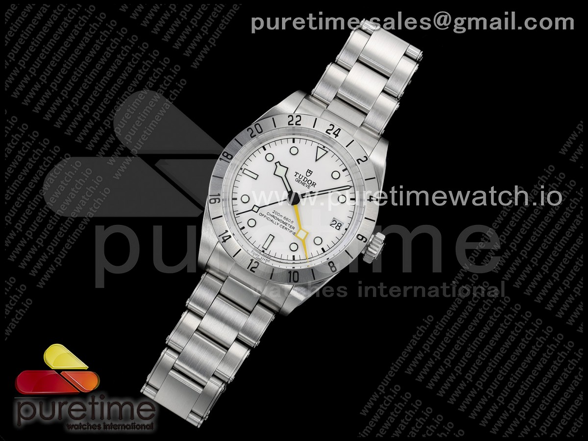 Black Bay Pro GMT SS ZF 1:1 Best Edition White Dial on SS Bracelet VR3186
