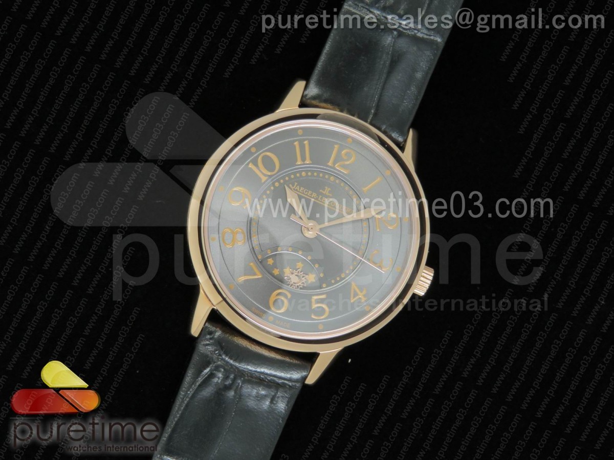 Rendez-Vous Night & Day RG Gray Dial on Black Leather Strap A898