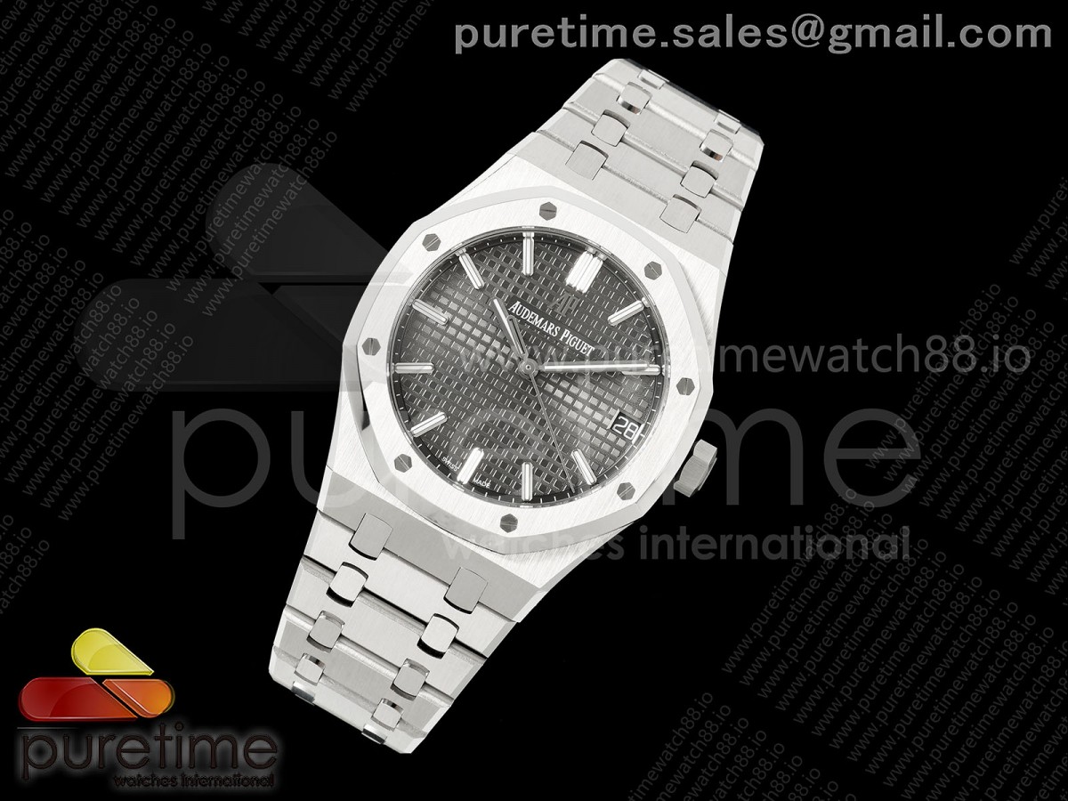Royal Oak 15500 SS OCTA 1:1 Best Edition Gray Dial on SS Bracelet JH4302 Super Clone (Free Sprung)