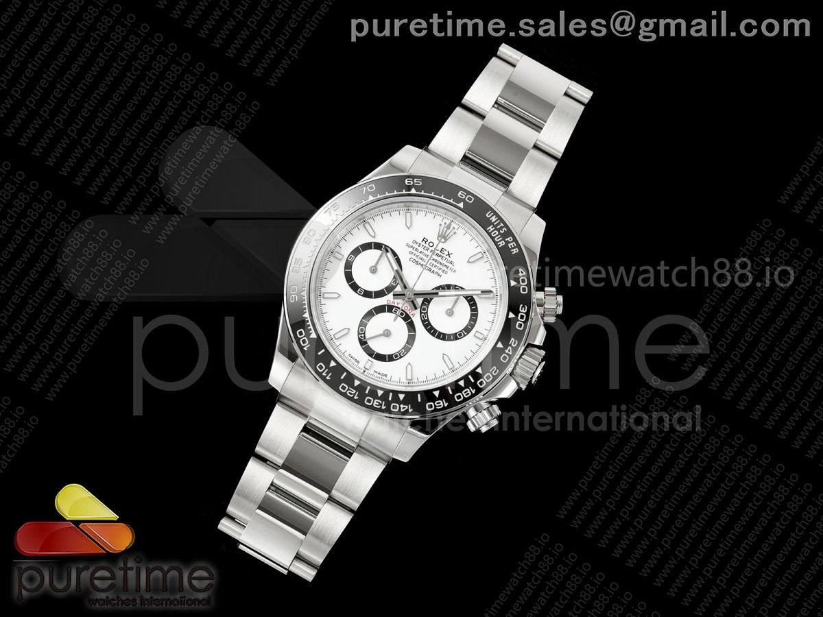Daytona 126500 WF 1:1 Best Edition White Dial on SS Bracelet JH4131 Free Sprung (164g)
