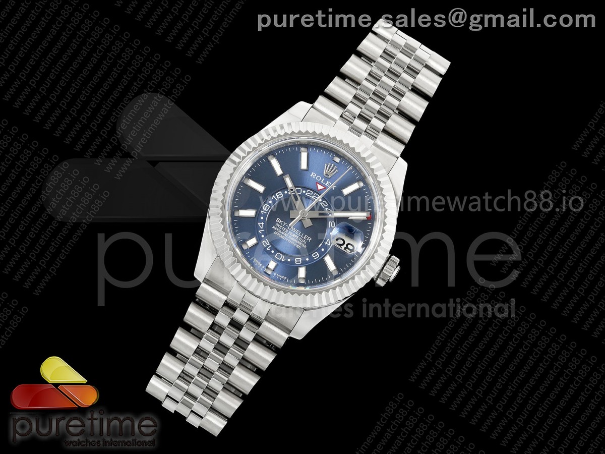 Skydweller 336934 SS Noob 1:1 Best Edition Blue Dial on SS Jubilee Bracelet A9002 V2