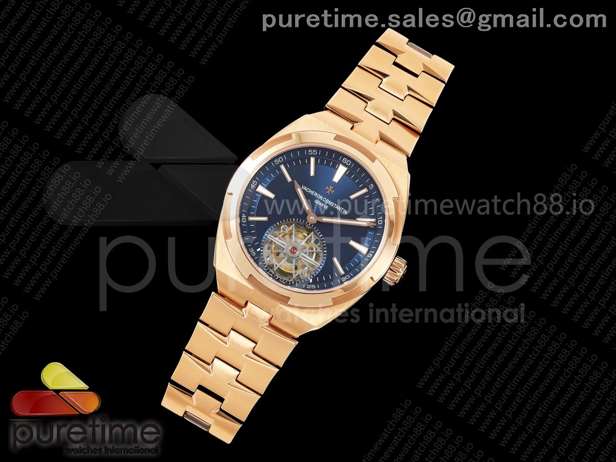 Overseas Tourbillon RG ANTF Best Edition Blue Dial on RG Bracelet