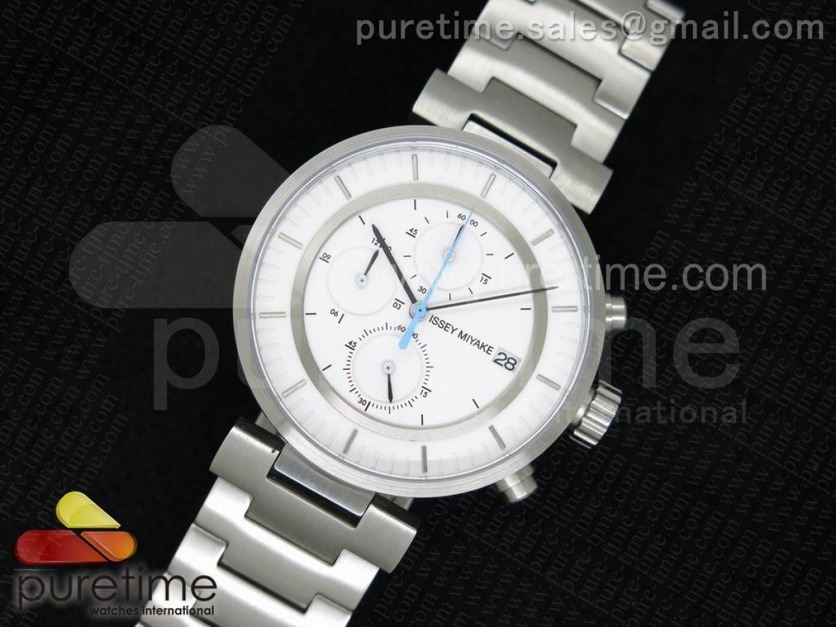 SILAAB SS White/White Dial on SS Bracelet Jap Quartz
