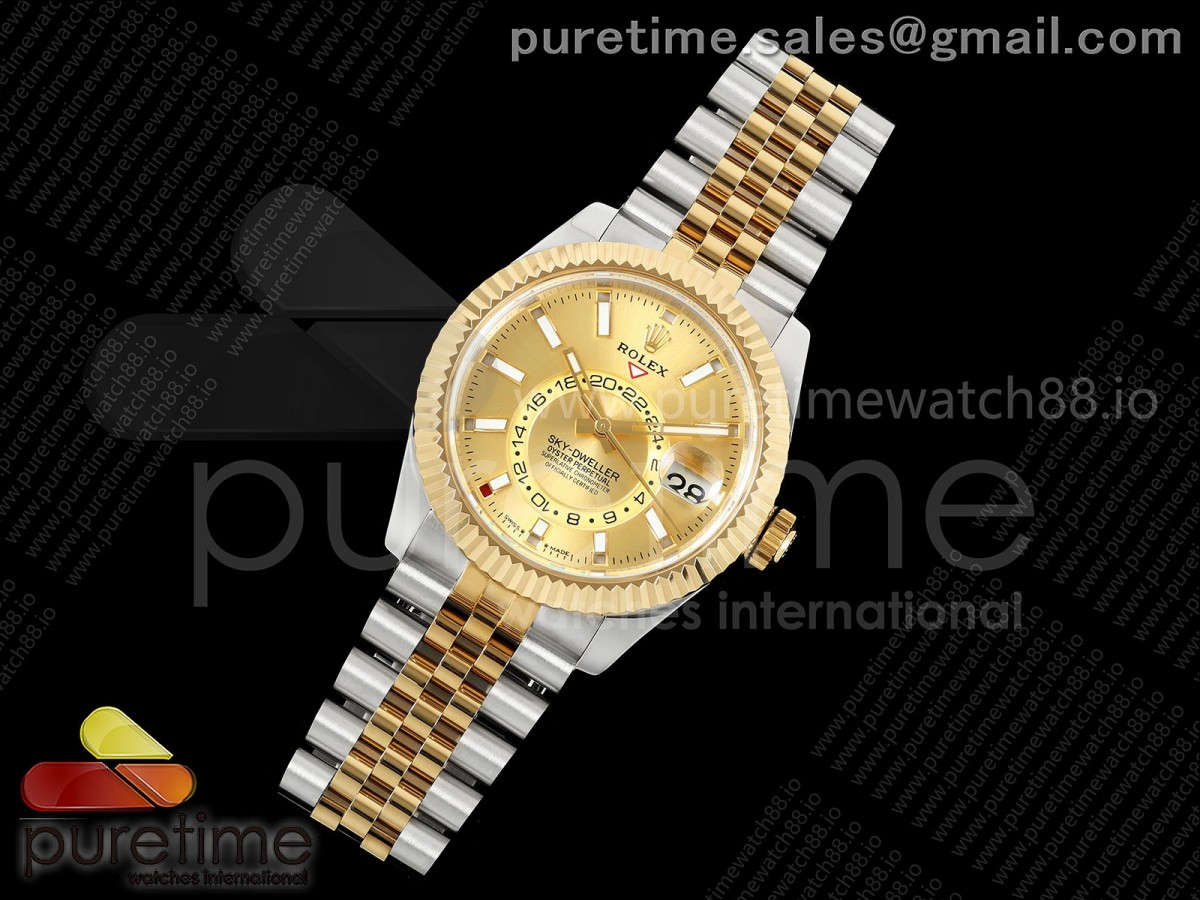 Skydweller 336933 SS/YG Noob 1:1 Best Edition YG Dial on SS/YG Jubilee Bracelet A9002 V2