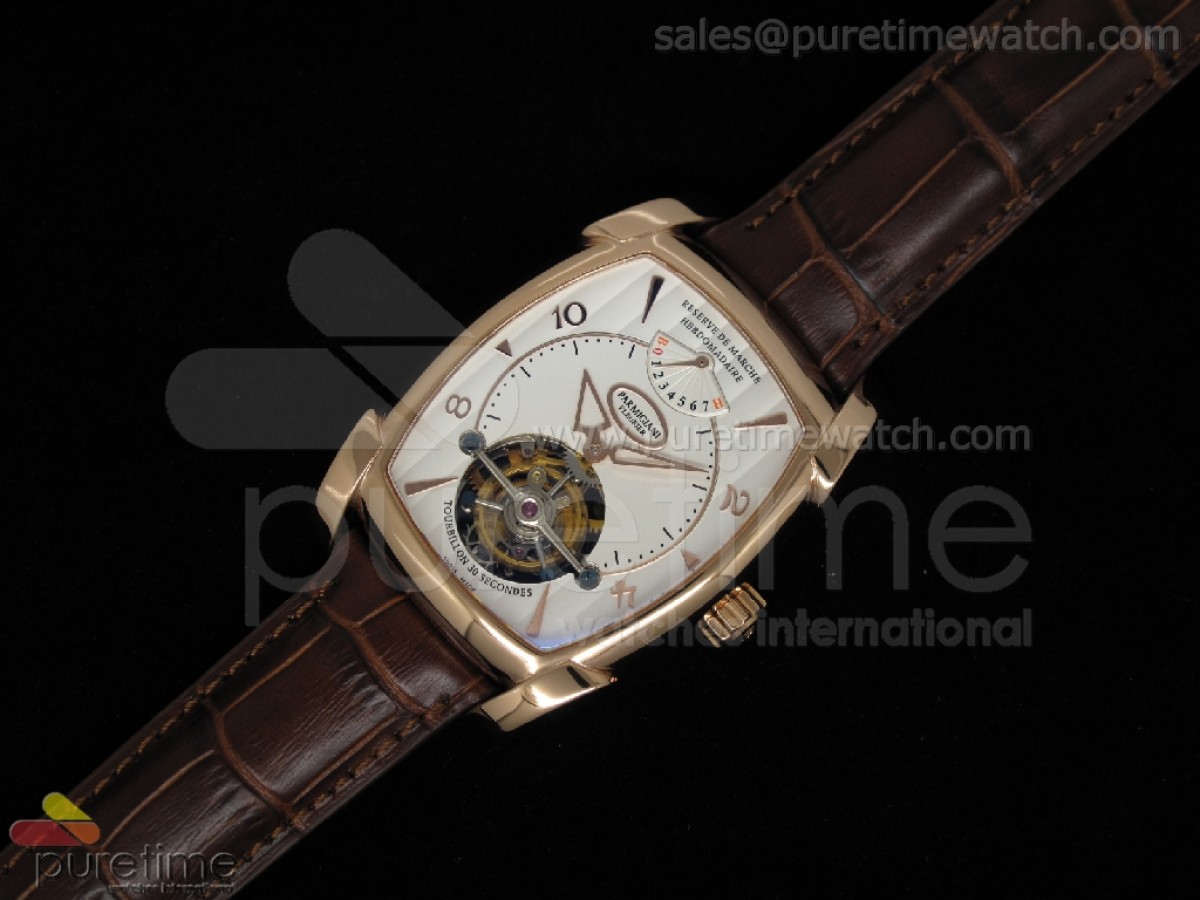 Kalpa XL Tourbillon RG White Dial on Brown Leather Strap