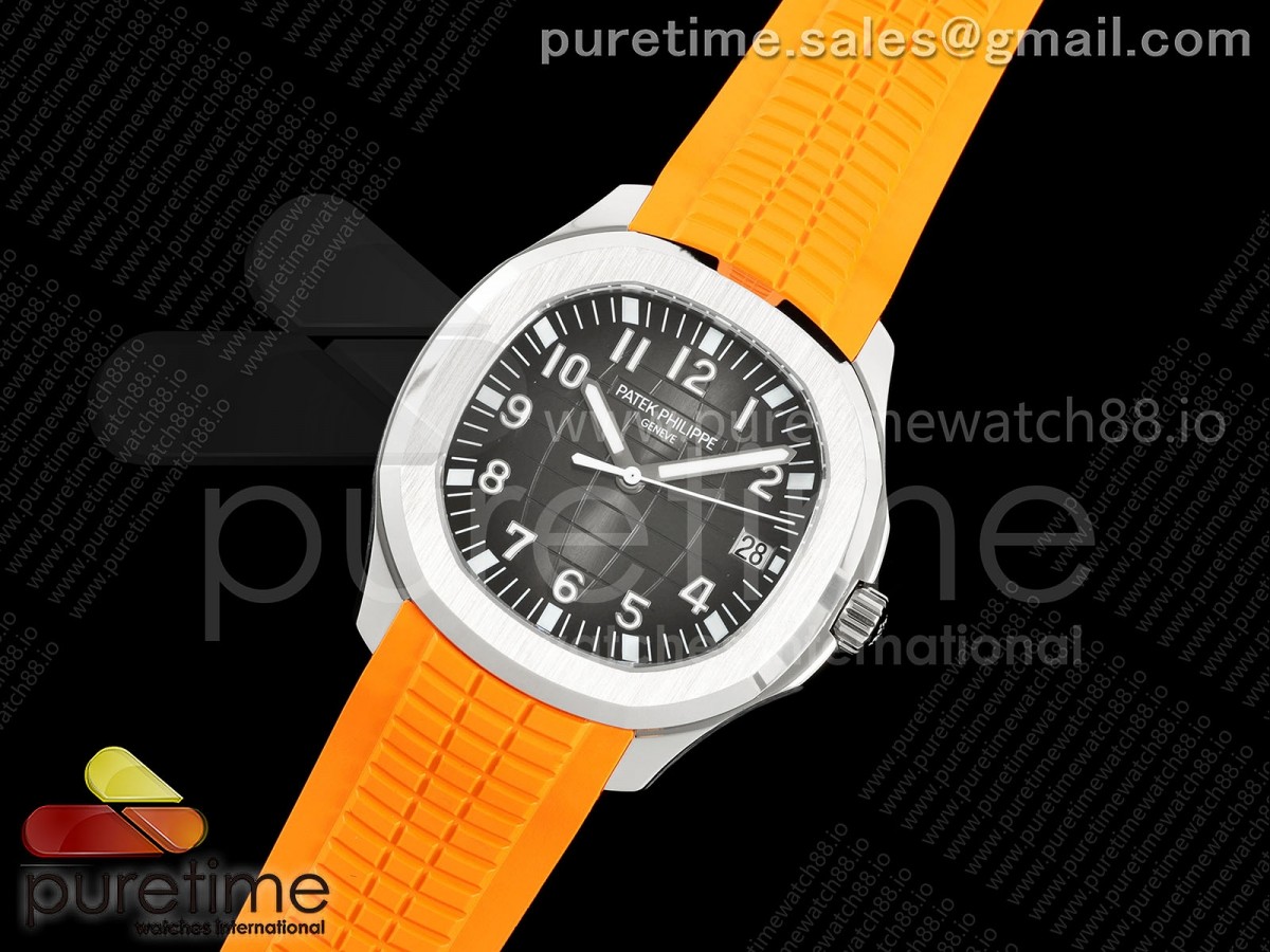 Aquanaut 5167 SS BBF 1:1 Best Edition Gray Dial on Orange Rubber Strap DD324 Super Clone