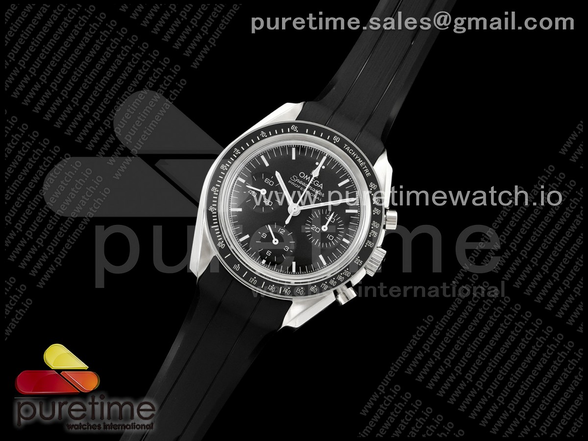 Speedmaster SS N1F Best Edition Black Dial on Black Rubber Strap A3861