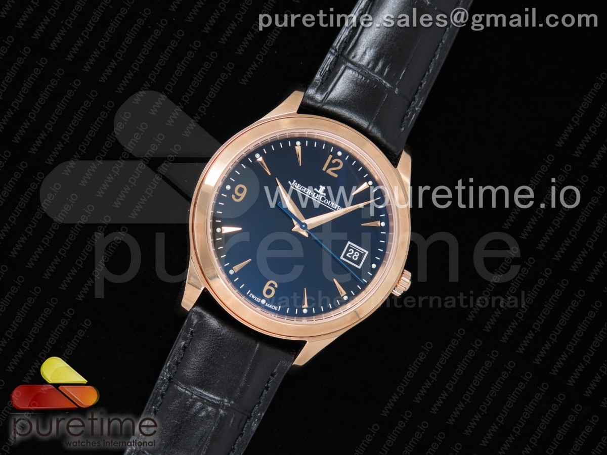 Master Control Date 1542520 RG ZF 1:1 Best Edition Black Dial on Black Leather Strap A899