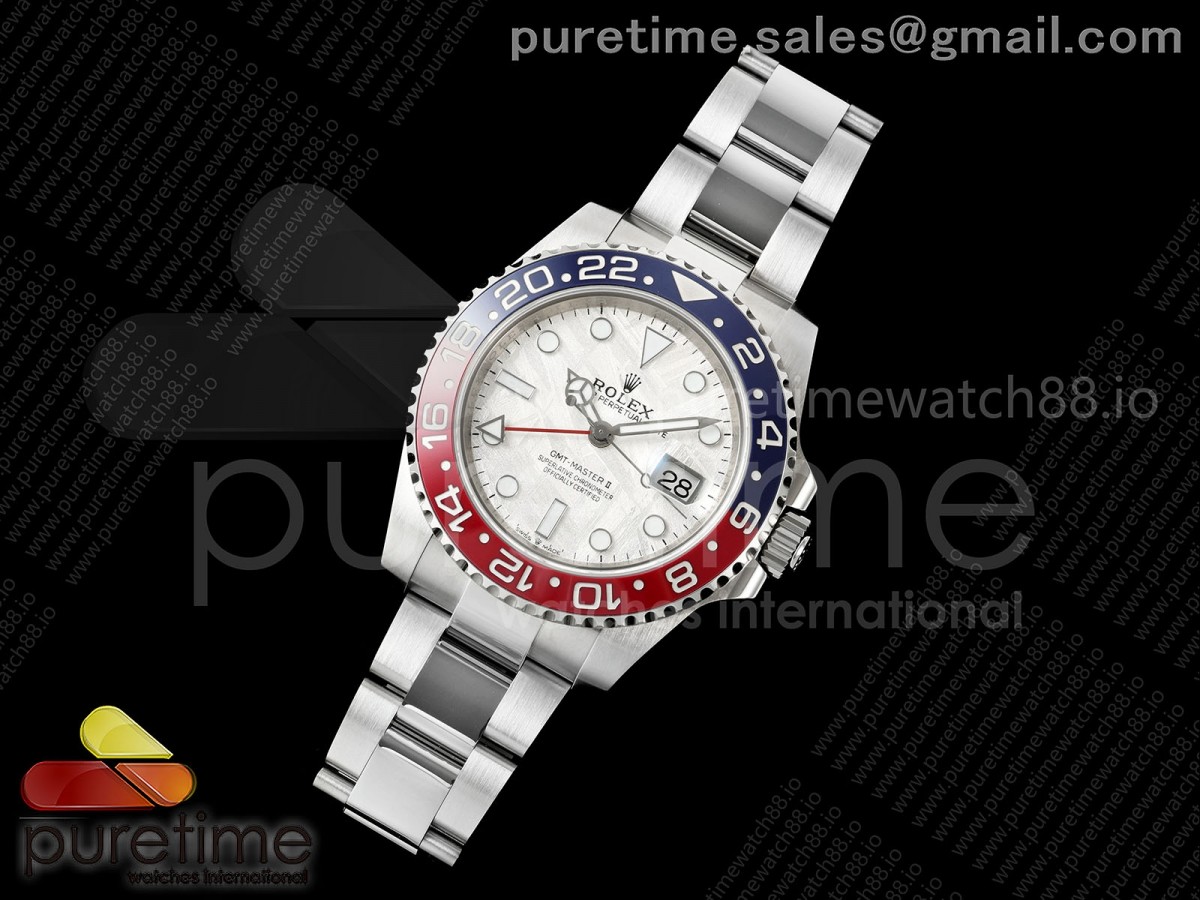 GMT-Master II 126719 BLRO Blue/Red Ceramic WF Best Edition Meteorite Dial on Bracelet JH3285 CHS