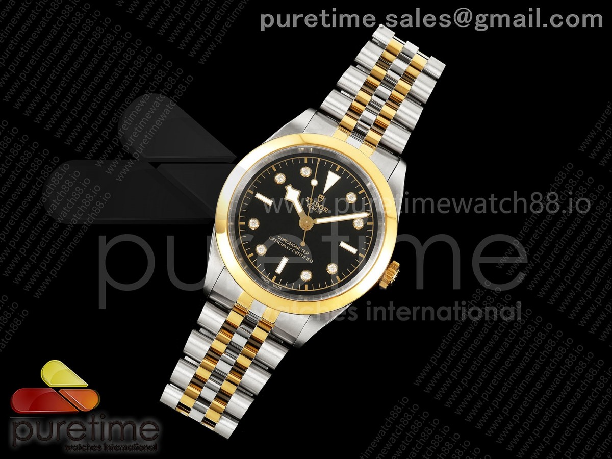 Black Bay One 41 SS/YG HTF 1:1 Best Edition Black Diamonds Dial on SS/YG Bracelet A26J