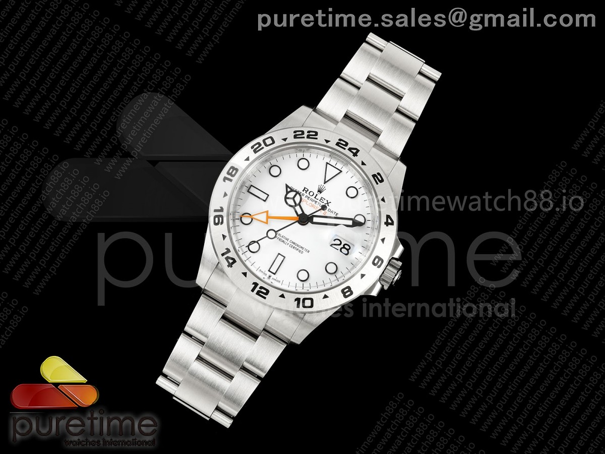 Explorer II 42mm 226570 904L SS Clean Plus 1:1 Best Edition White Dial on Bracelet JH3285-2